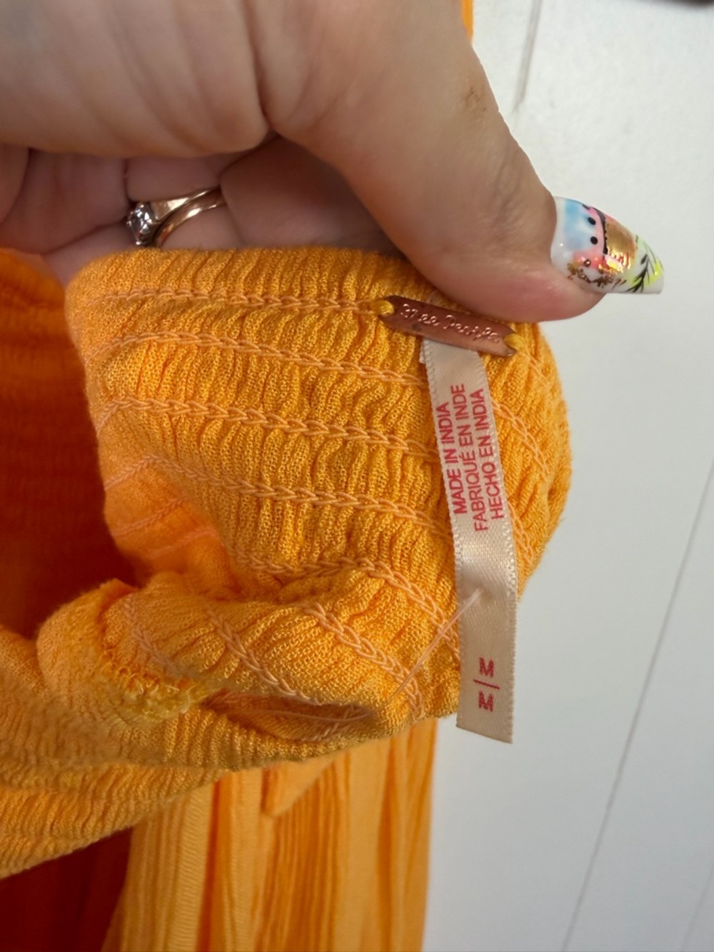 Free People Maxi Dress sz Medium NWT Orange Beach Boho Halter Side Slit Sundress - Picture 10 of 10